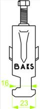 Baks Uchwyt kablowy UK1/UKO1/22-28 22-28mm 402400