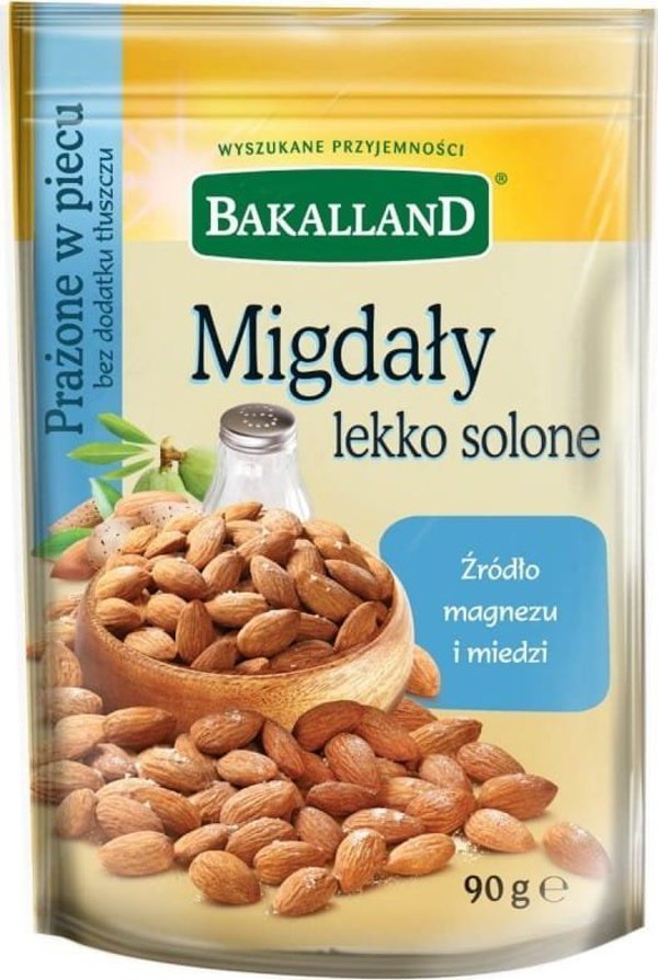Bakalland Αμύγδαλα ελαφρώς αλατισμένα, 90γρ.