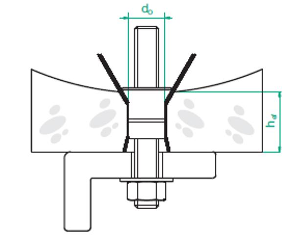 Baks Kotwa do stropow kanalowych KSKOM6 10mm