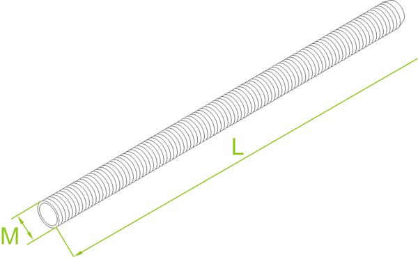 Baks Pret gwintowany PGM6/1 6x1000mm - 650301