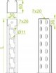 Baks Καλούπι Καλωδίων Διατρητό 500/60 Πάχος 0,7mm KGL500H60/3 160616 /3m/
