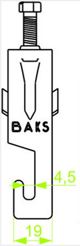 Baks Uchwyt kablowy zaczepowy UKZ1/UKZO1/34-40 401200