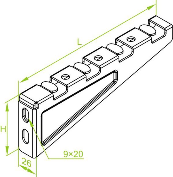 Baks Wysiegnik wzmocniony WWKS300 315mm