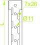 Baks Korytko kablowe KGR/KPR50H42/2 cynkowane 50x2000mm 140105