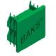 Baks Nakladka ochronna NOW 40x40mm zielona