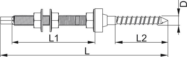 Baks Βίδα με Διπλή Ροήνη SWDM10x250E 898825