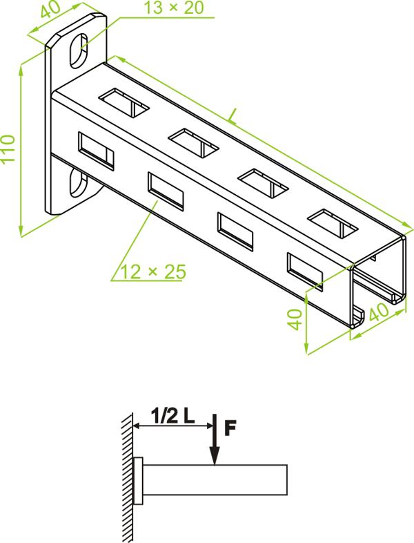Baks Wysiegnik WPT600 615mm 710960