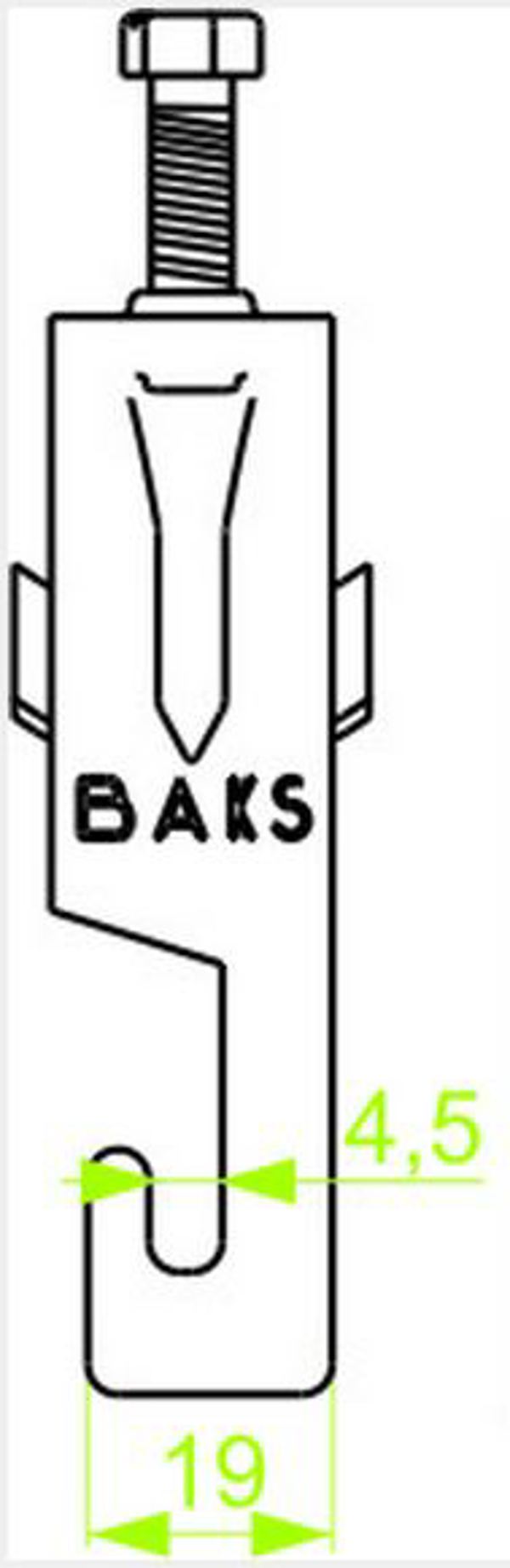 Baks Uchwyt kablowy zaczepowy UKZ1/UKZO1/28-34 401100