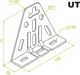 Baks Uchwyt Trojkatny UT 130mm 751600