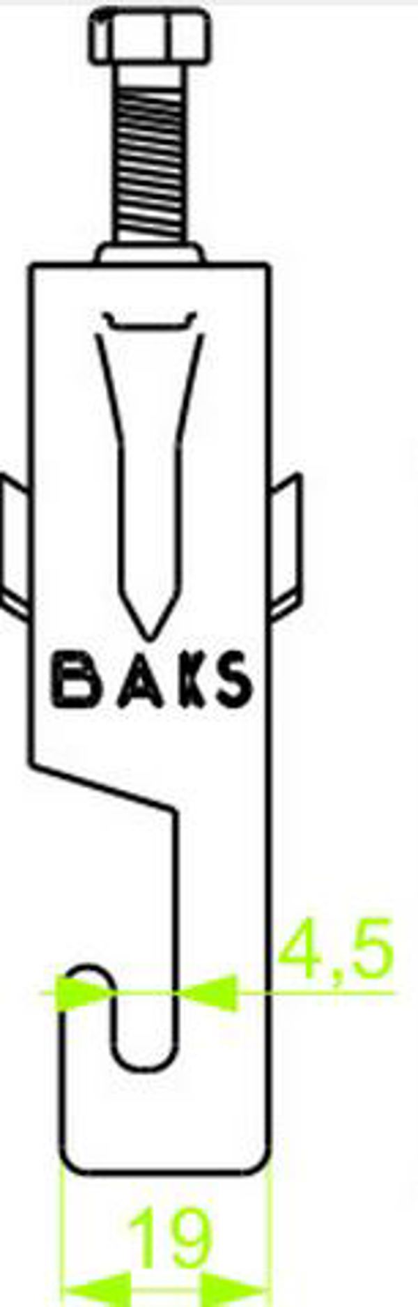 Baks Uchwyt kablowy zaczepowy UKZ1/UKZO1 46-52mm 401400