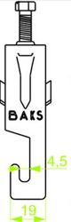 Baks Uchwyt kablowy zaczepowy UKZ1/UKZO1 46-52mm 401400