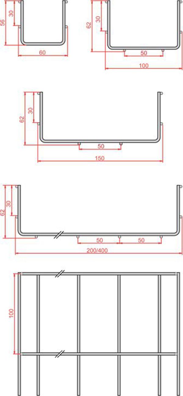 Baks Korytko siatkowe 500 x 60mm KDS/KDSO500H60/3 970150 3m (970150)