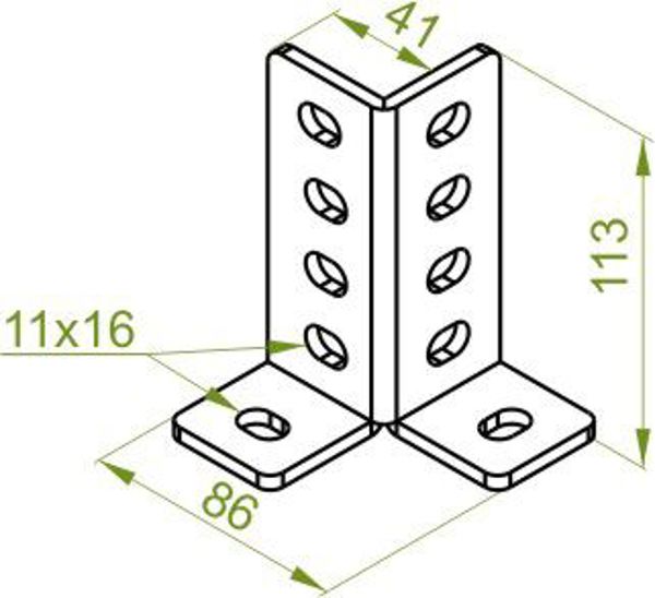 Baks Podstawa ceownika PVK 40mm (661306)