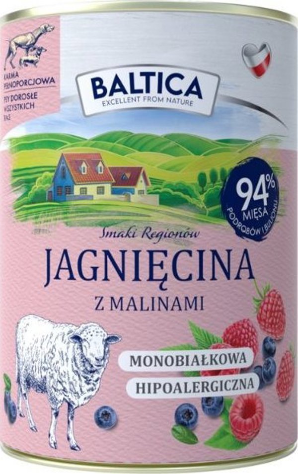 Baltica Υγρή Τροφή για Σκύλους με Αρνί και Σμέουρα 400g
