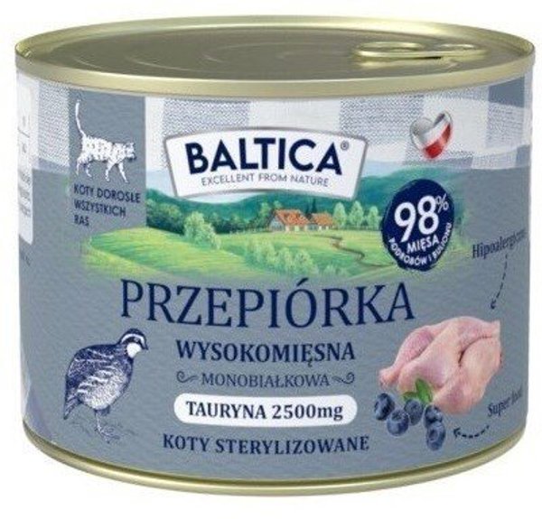 BALTICA SMAKI REGIONOW Kot ενήλικος Κυνήγι ορτυκιού 185g