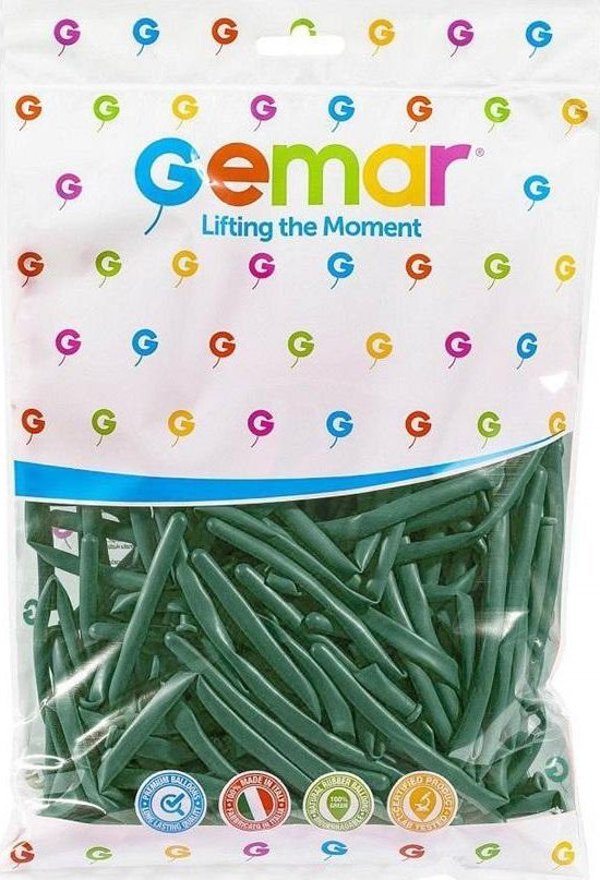 Ιταλικά μπαλόνια σωληνάρια Emerald green 100 τεμ