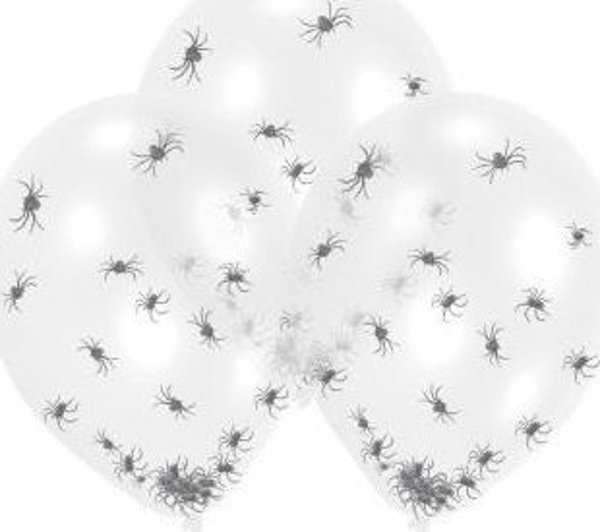 Λατέξ μπαλόνια Clear Spider Filled 27,5cm 6τμχ