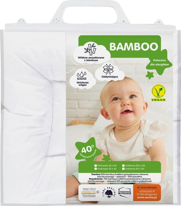 Baby Senna Bamboo Παιδικό Μαξιλάρι Ύπνου, Από Ίνες Μπαμπού, 35x40εκ.