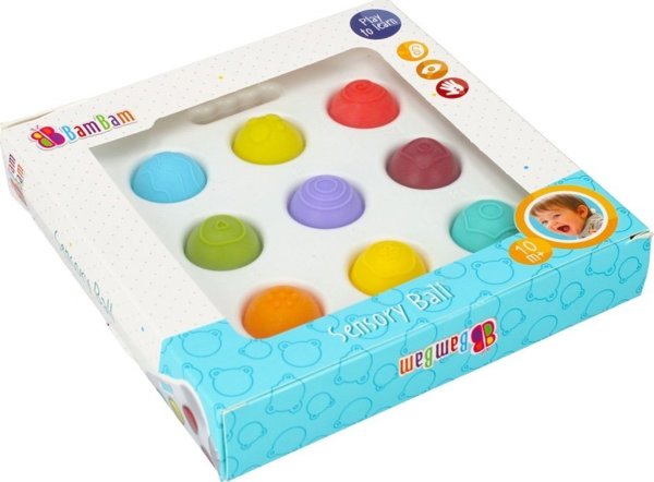 Bam Bam Πίνακας Αισθητηριακής Αντίληψης Sensory Board, 9 Μαλακά Ημισφαίρια, Πολύχρωμο