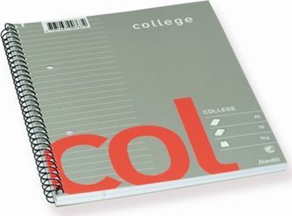 Bantex Bantex Col, Image, Grey, Red, A5, 70 sheets, Semi-glossy, Lined paper