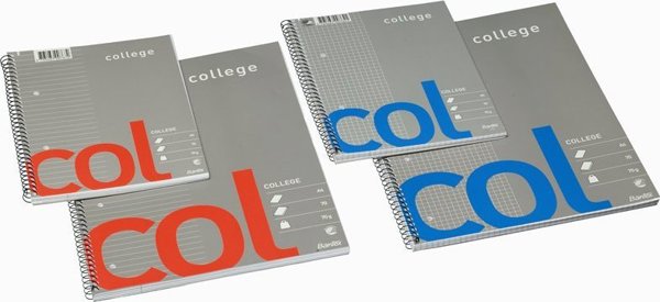 Bantex Bantex Col, Image, Grey, Red, A5, 70 sheets, Semi-glossy, Lined paper