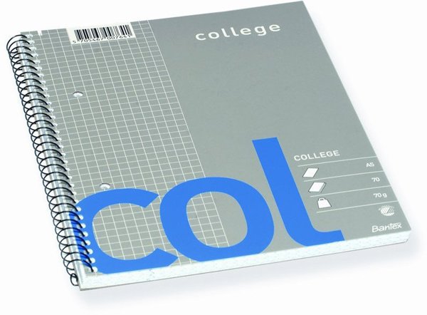 Bantex Bantex Col, Image, Blue, Grey, A5, 70 sheets, Semi-glossy, Squared paper
