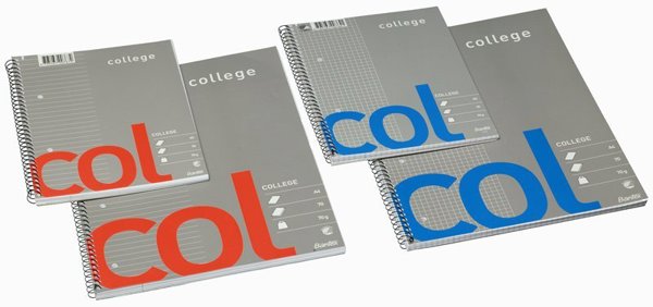 Bantex Bantex Col, Image, Blue, Grey, A5, 70 sheets, Semi-glossy, Squared paper
