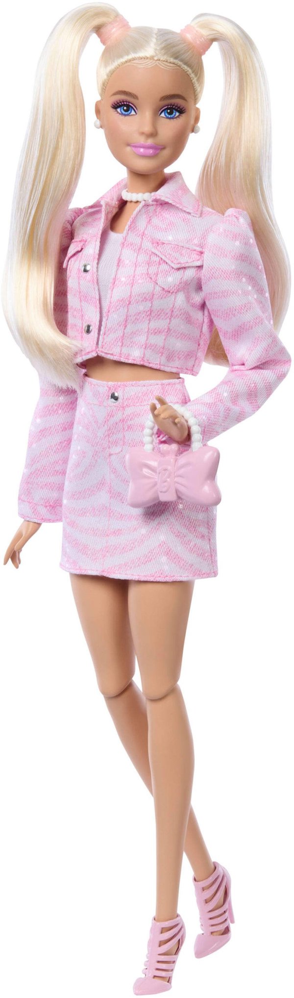 Barbie Deluxe Style Ροζ Denim Κούκλα με Σετ Φόρμας (JJN69)