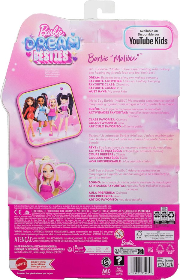 Barbie Dream Besties Malibu Lalka (JKP50)
