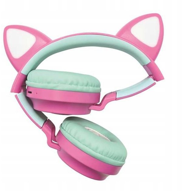 Barbie Cat’s ears shape wireless rechargeable headphones with lights