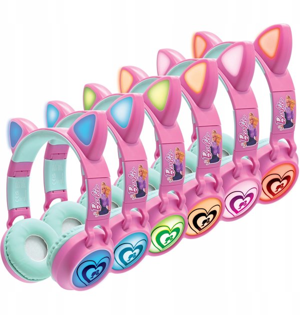 Barbie Cat’s ears shape wireless rechargeable headphones with lights