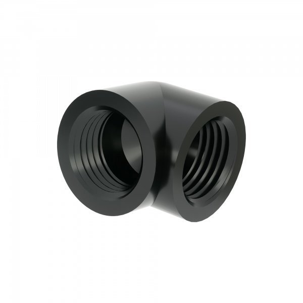 Barrow Special Adapter 90 Grad G1/4 Zoll IG auf G1/4 Zoll IG - schwarz