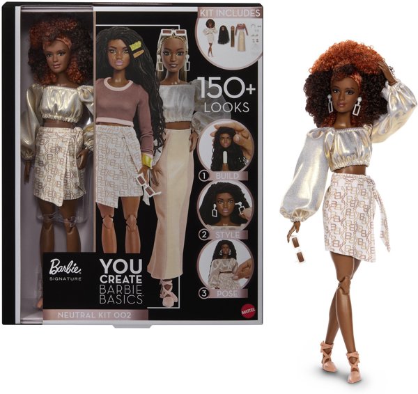 Mattel Barbie You Create Barbie Basics - Κούκλα Zestaw Neutral 002 (JJX36)
