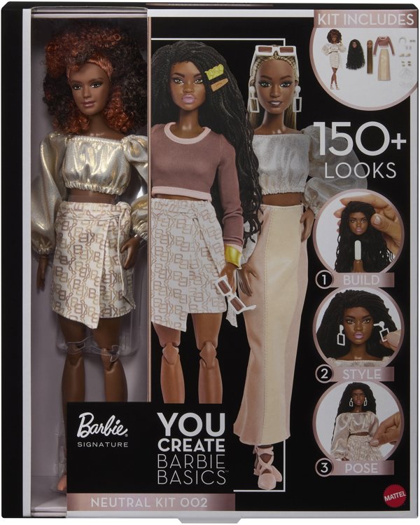 Mattel Barbie You Create Barbie Basics - Κούκλα Zestaw Neutral 002 (JJX36)