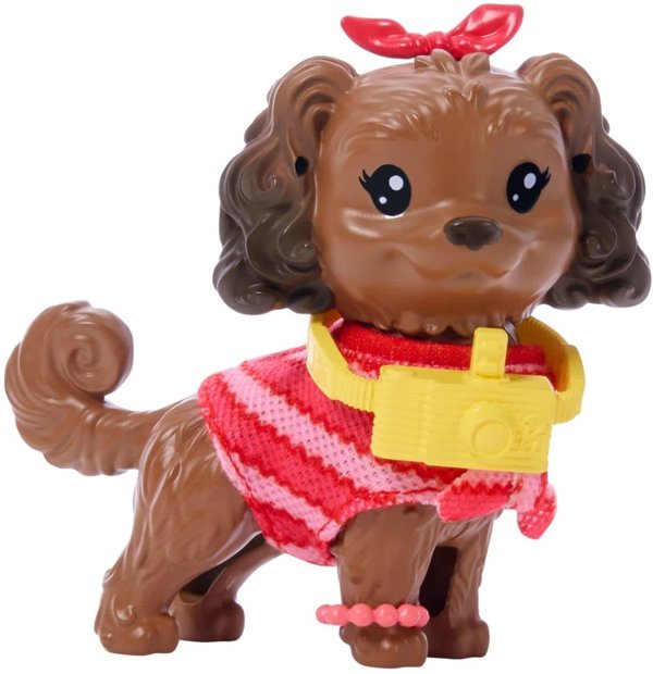 Barbie Jednakowa stylizacja Lalka i piesek - Paski (JFP37)