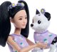 Barbie Jednakowa stylizacja Lalka i piesek - Kwiatki (JFP39)