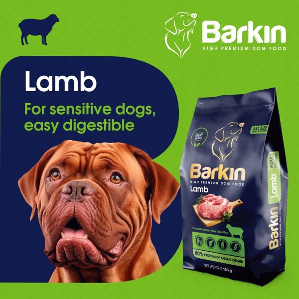 BARKIN HP LAMB ADULT 15KG