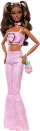 Barbie Deluxe Style Ροζ Τζιν Κούκλα Top και Καμπάνες Παντελόνι