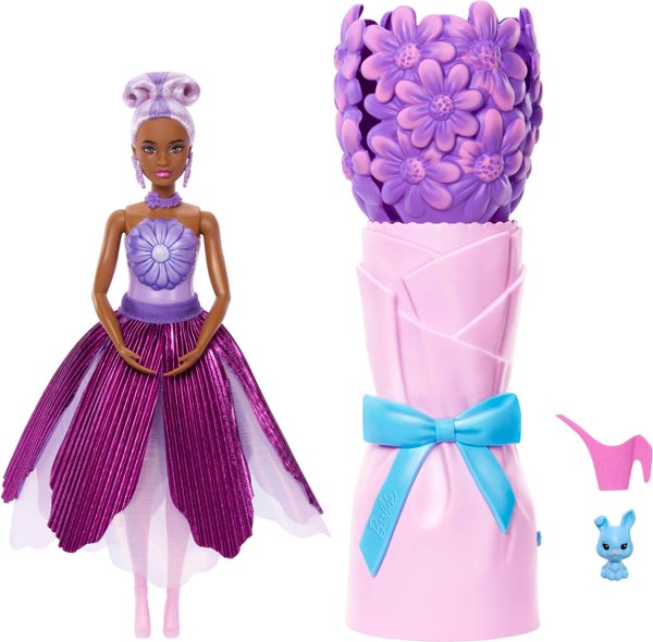 Barbie Kwiatowa niespodz.Stokrotka JMF56 JMF58