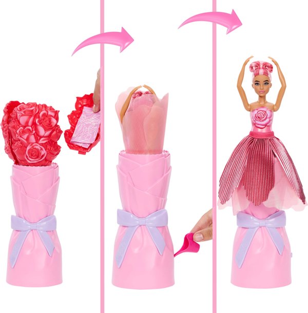 Barbie Λουλουδένια έκπληξη με κόκκινο τριαντάφυλλο JMF56 JFM59