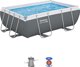 Power Steel Πισίνα Με Μεταλλικό Σκελετό 282x196x84 9x6FT BESTWAY 4σε1 με Αντλία Φίλτρου
