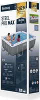 Power Steel Πισίνα Με Μεταλλικό Σκελετό 282x196x84 9x6FT BESTWAY 4σε1 με Αντλία Φίλτρου