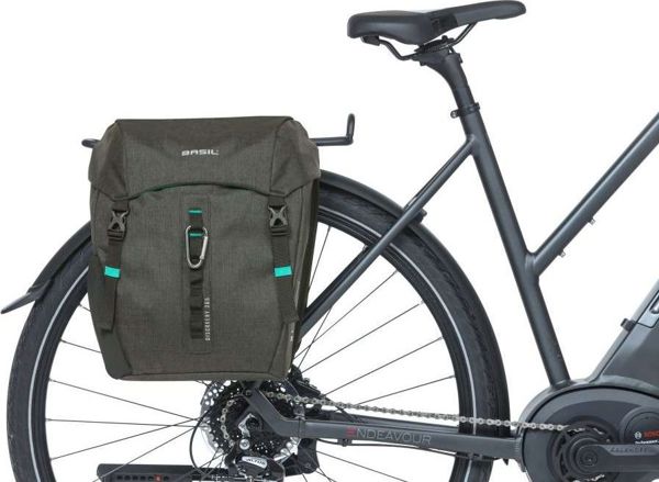 Basil Διπλή Τσάντα Ποδηλάτου Discovery M, 18L, Μαύρη, Πολυεστέρας