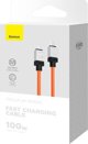 Baseus cable CoolPlay USB-C - USB-C 1m 100W orange