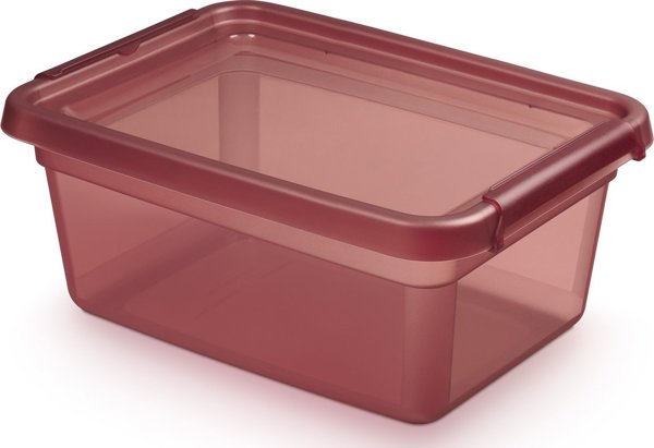 Lumarko Δοχείο Αποθήκευσης με Καπάκι και Κλιπ 12,5L, 28x38x16cm, Rhubarb