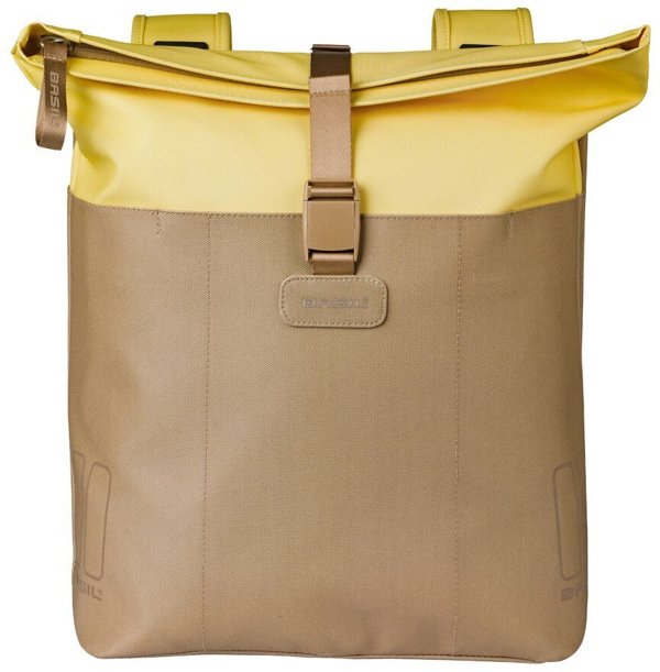 Basil Vive Διπλή Τσάντα Ποδηλάτου 28-35L με Universal Bridge System – Sand/Yellow