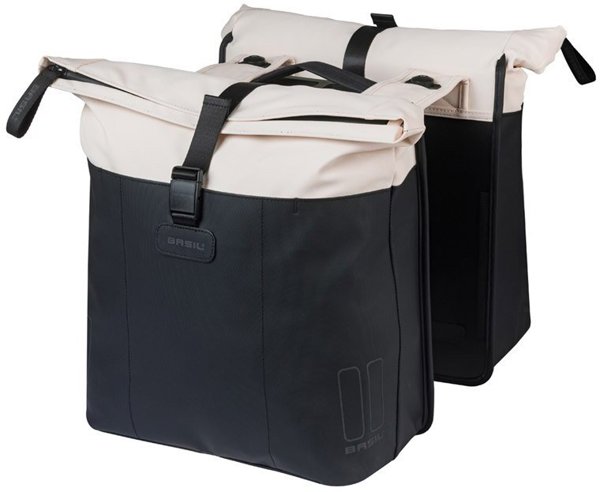 Basil Vive Διπλή Τσάντα Ποδηλάτου 28-35L με MIK System - Off-White/Black