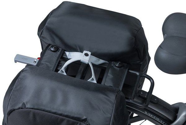 Basil Miles Διπλή Τσάντα Ποδηλάτου, MIK System, 34L, 100% Αδιάβροχη, Black Lime