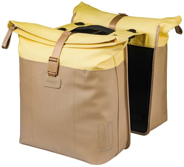 Basil VIVE Double Pannier Bag 28-35L με MIK System, Άμμου/Κίτρινο