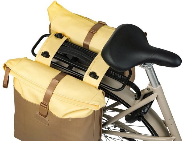 Basil VIVE Double Pannier Bag 28-35L με MIK System, Άμμου/Κίτρινο
